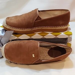 Michael Kors tan suede espadrilles size 8